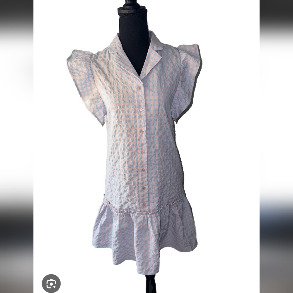 Nwt The Shirt White Ruffled Sleeve Dress_s — image 2 of 7